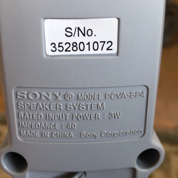Pair- Sony Vaio Computer Speakers Model- PCVA-SP4 - Picture 6 of 8